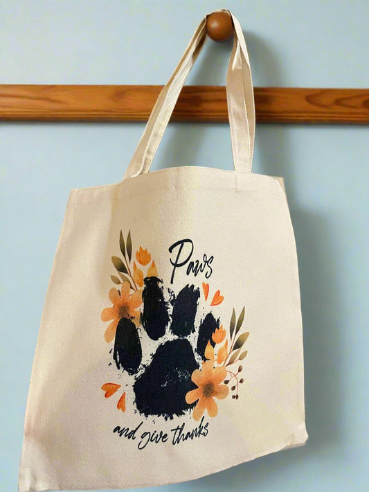 Paws and Give Thanks Tote