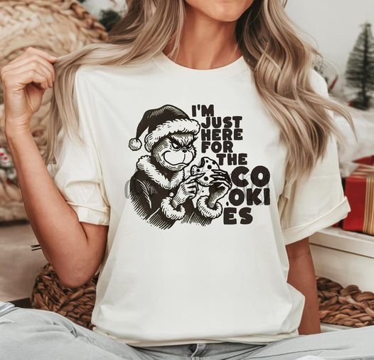 Just here for the cookies T shirt