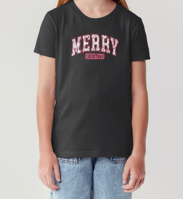 Youth Size Pink Merry Season Shirt